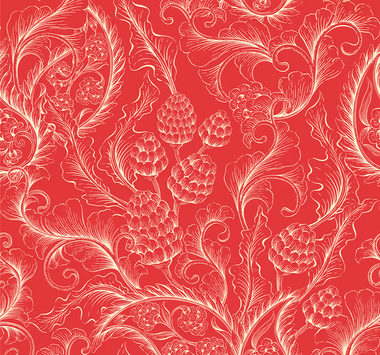 Paisley illustration prydnads tapeter - Tenstickers