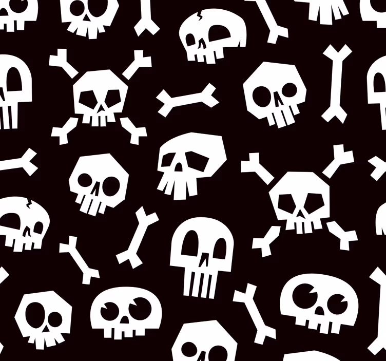 Halloween skelett med tapeter - Tenstickers