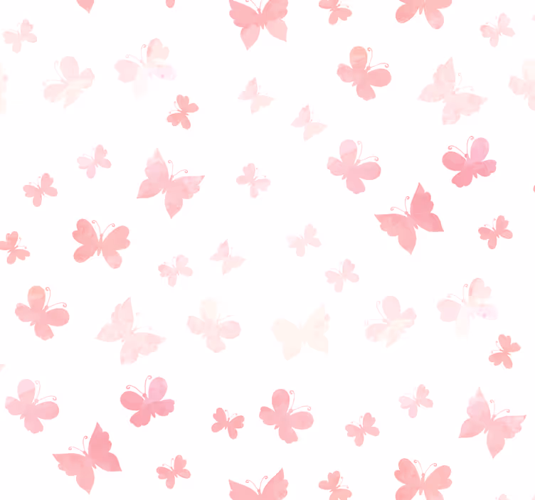 Rosa fjärilar fjäril tapet - Tenstickers