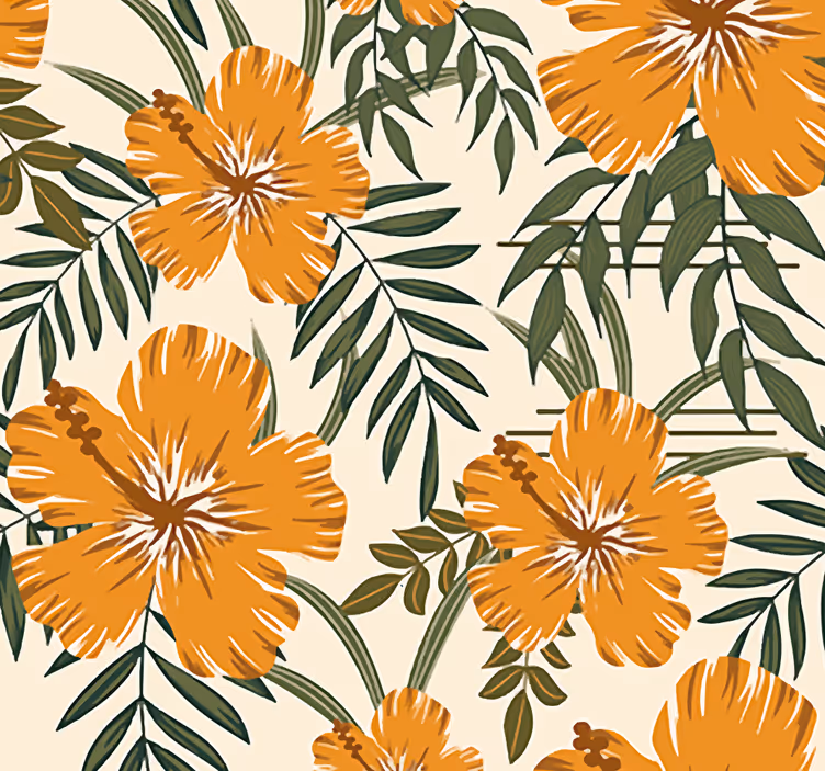 Blommig grå natur tapeter - Tenstickers