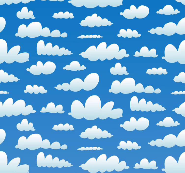 Himmel med moln vardagsrum tapet - Tenstickers