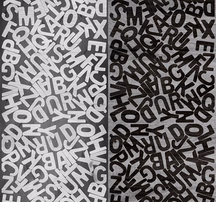 Platina gåta brev tapeter - Tenstickers