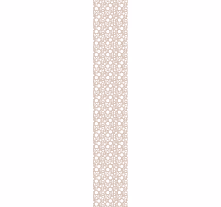 Beige blommig tapet - Tenstickers