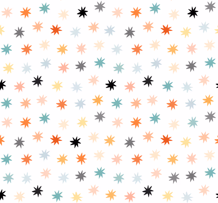 Krönt stjärnmönster tapet - Tenstickers