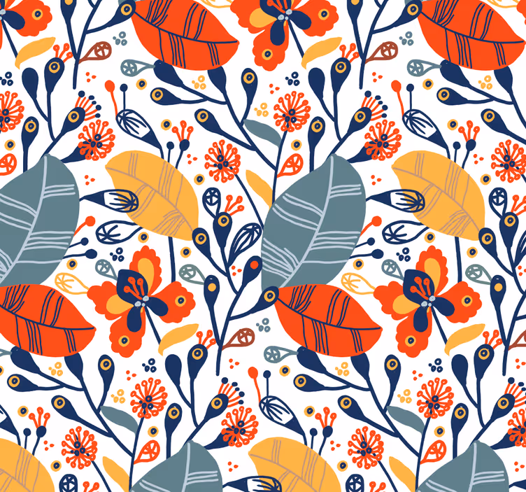 Vilda blommor tapet rulle - Tenstickers
