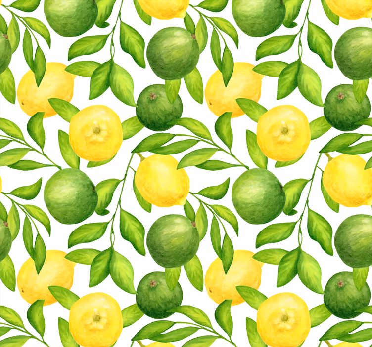 Citroner och limefrukter citrus tapeter - Tenstickers