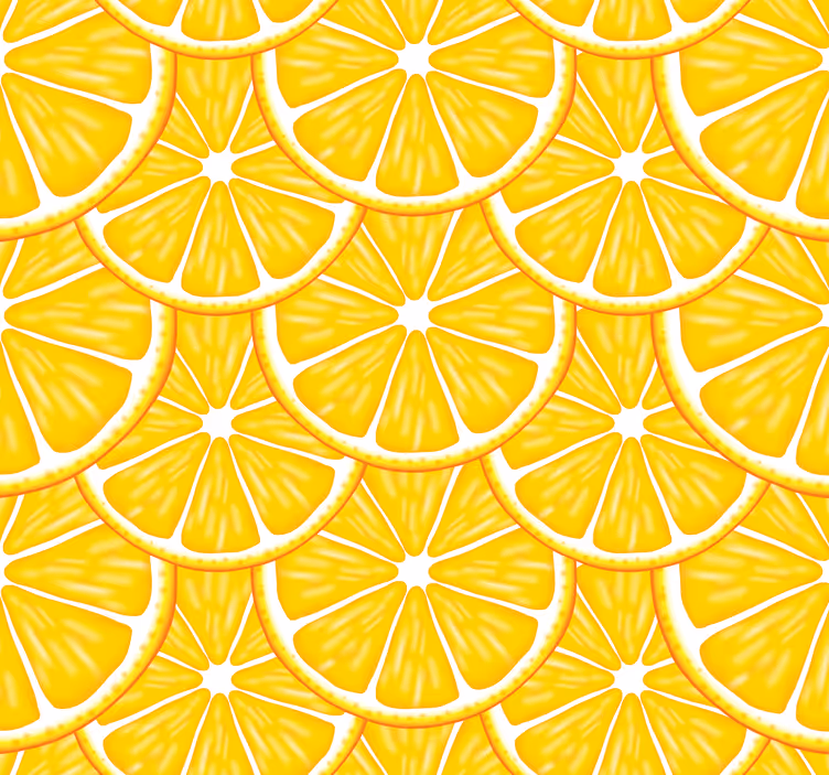Orange mönster matsal tapet - Tenstickers