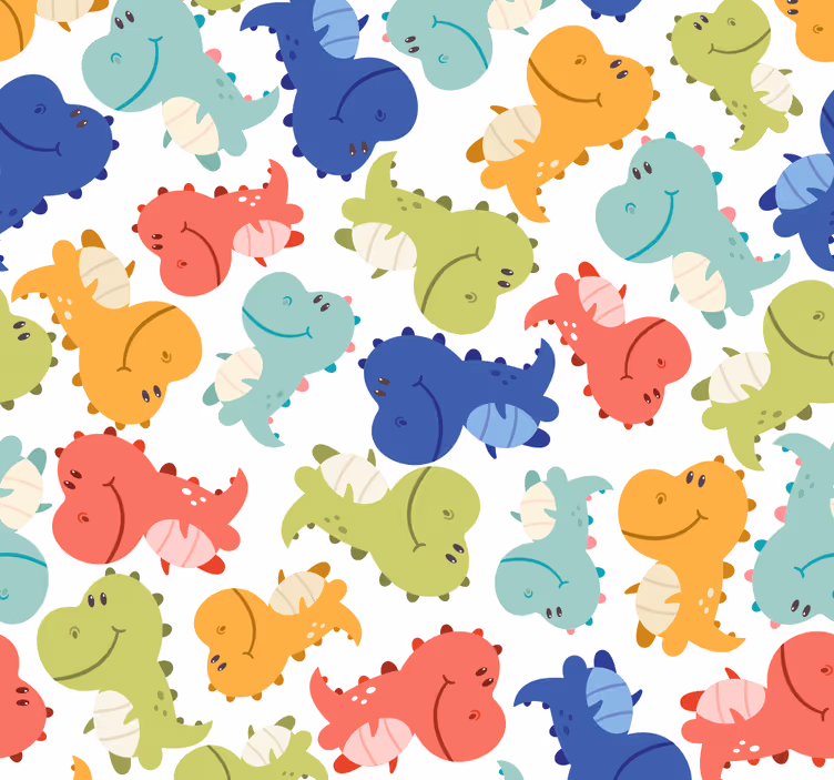 Dinosaurier mönster för barn tapeter - Tenstickers