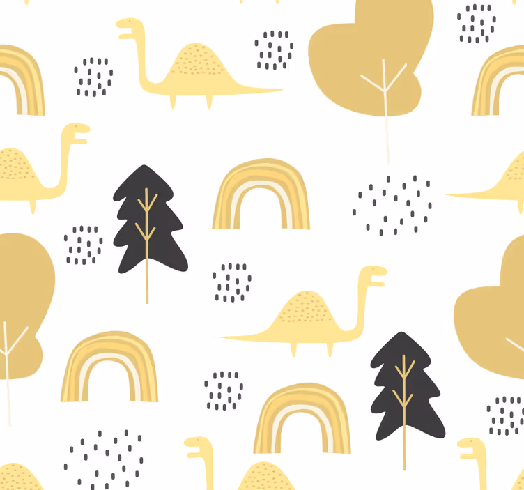 Lekfullt dinosauriemotiv Bebis tapet - Tenstickers