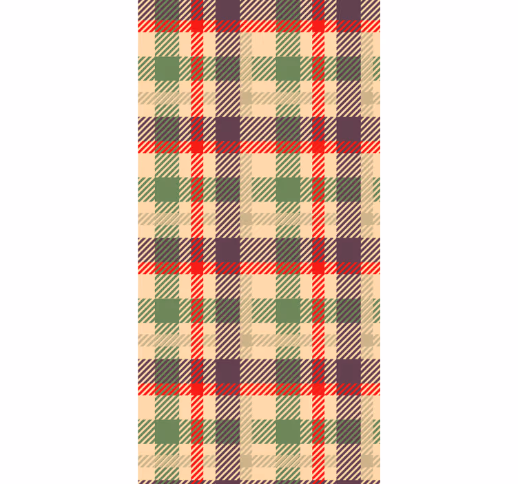 Tartan rutigt mönster Tapet prydnadsföremål - Tenstickers