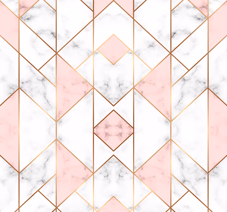 Rosa geometrisk figur abstrakt tapet - Tenstickers
