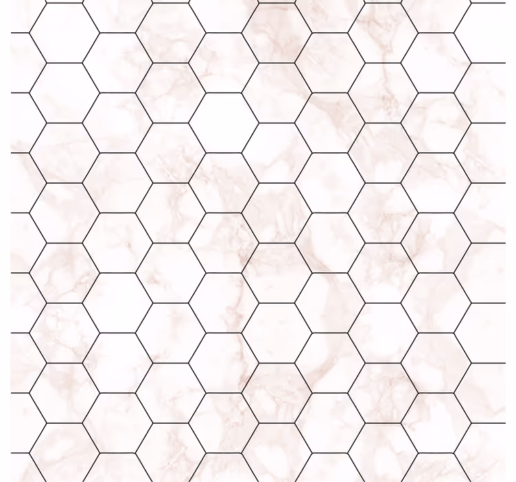 Marmor hexagon kakel tapet - Tenstickers