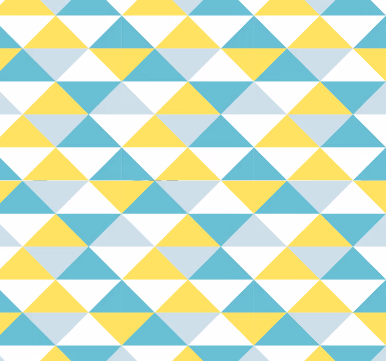 Gul och blå geometrisk kakel tapet - Tenstickers
