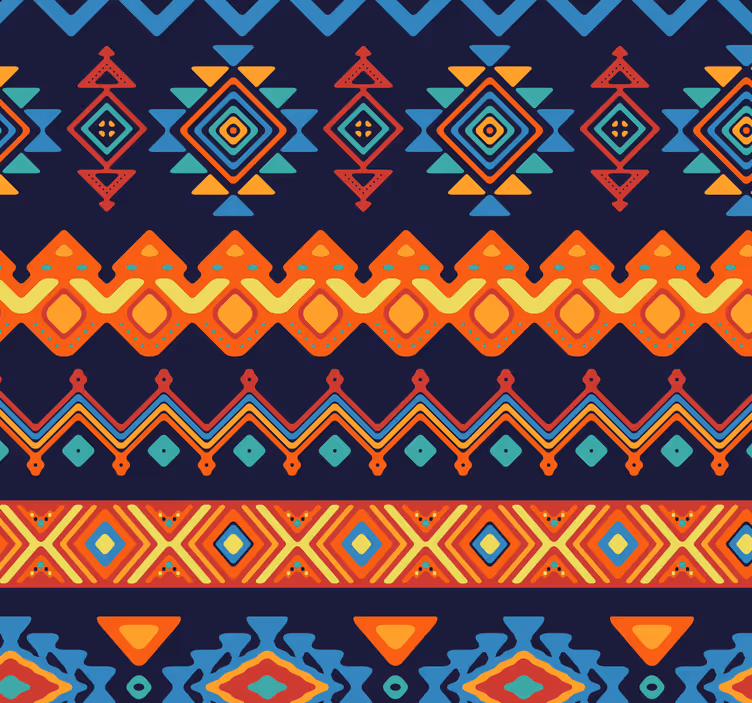 Afrikanska tribal tema tyg konst tapeter - Tenstickers