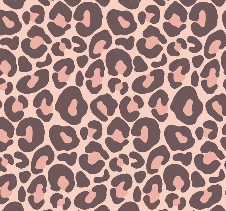 Rosa leopardtryck djur tapet - Tenstickers
