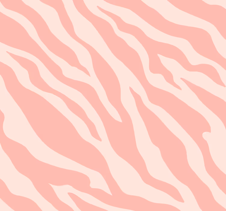 Rosa zebra tryck djur tapet - Tenstickers