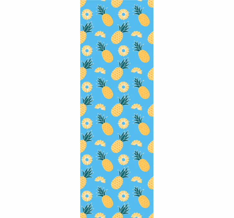 Tropiskt ananastryck Dyr tapet - Tenstickers