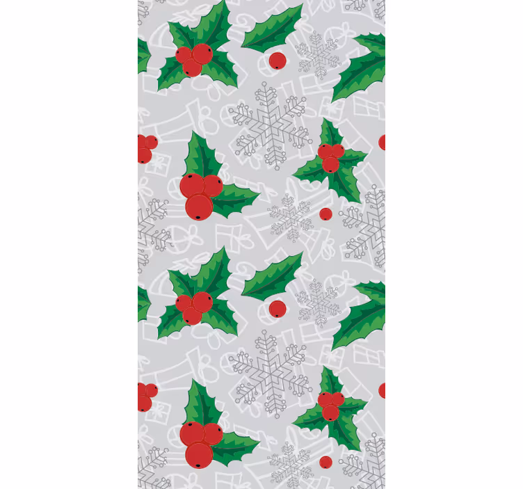 Holy berry jul tapet - Tenstickers