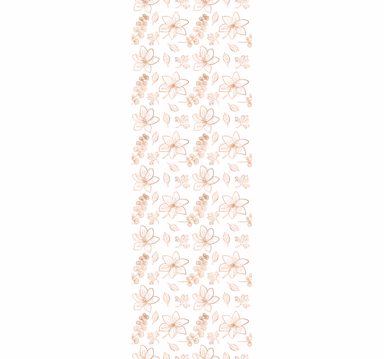Blommig accent Tapet blommor - Tenstickers