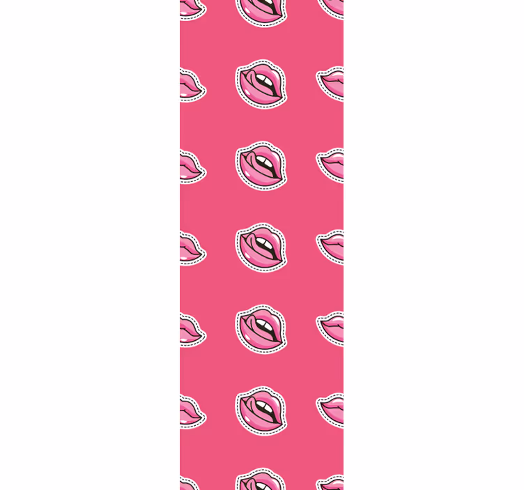 Läppar mönster design Tapet konst - Tenstickers