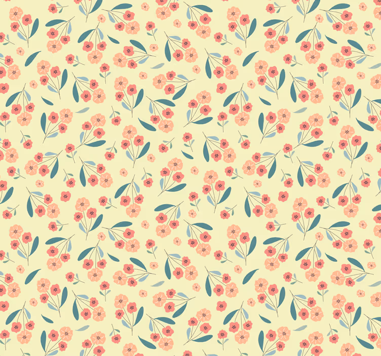 Blommig enkelhet Tapet blommor - Tenstickers