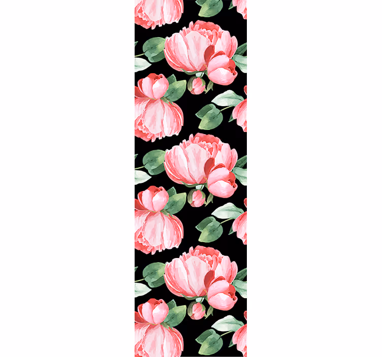 Blommande pioner Tapet blommor - Tenstickers