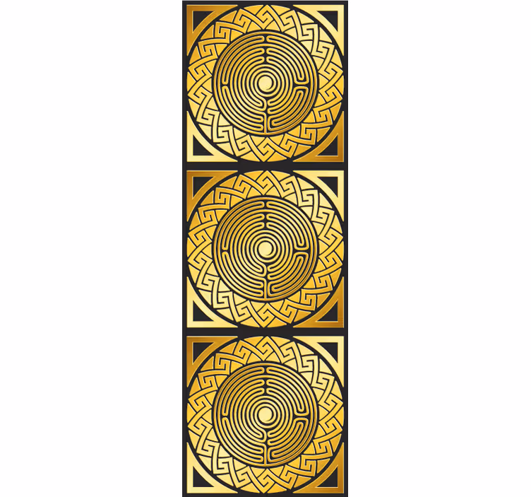 Labyrintisk symmetri Gula tapet - Tenstickers