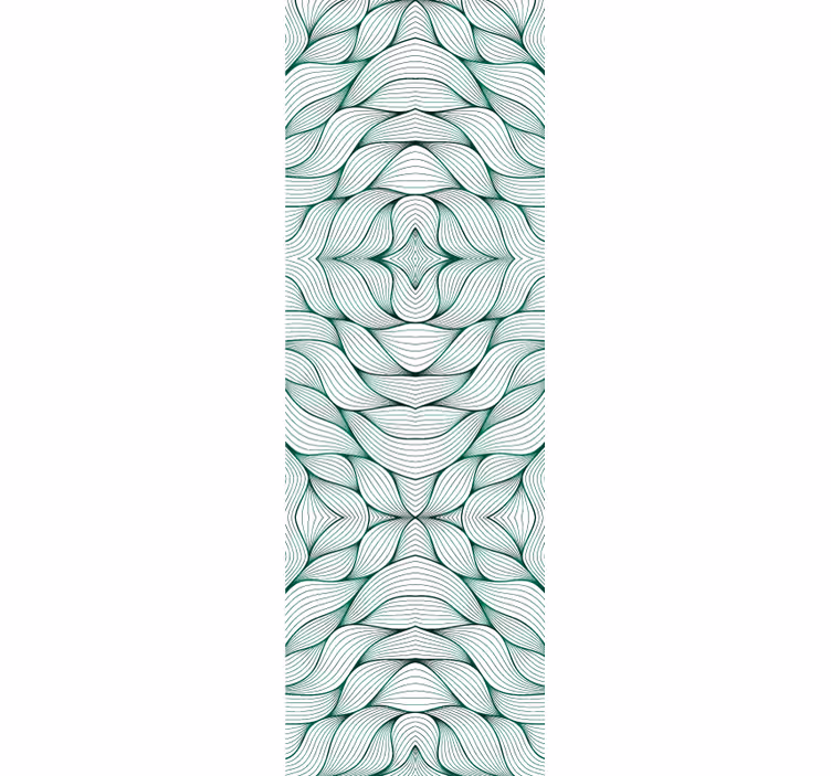 Tapet blad geometriskt mönster - Tenstickers