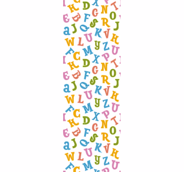 Alfabetet kul brev tapet - Tenstickers