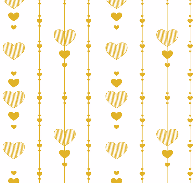 Hjärta av guld abstrakt tapet - Tenstickers