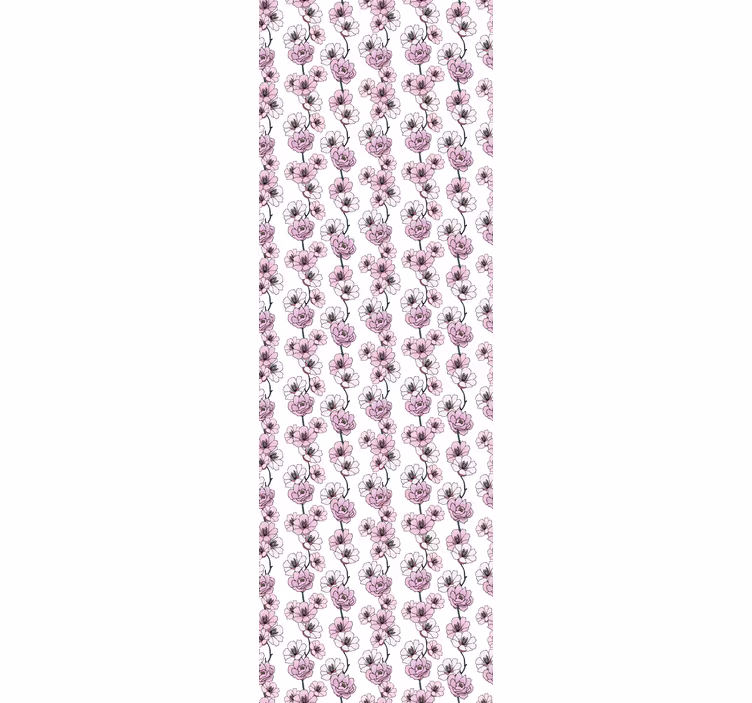 Blommiga blommor Tapet blommor - Tenstickers