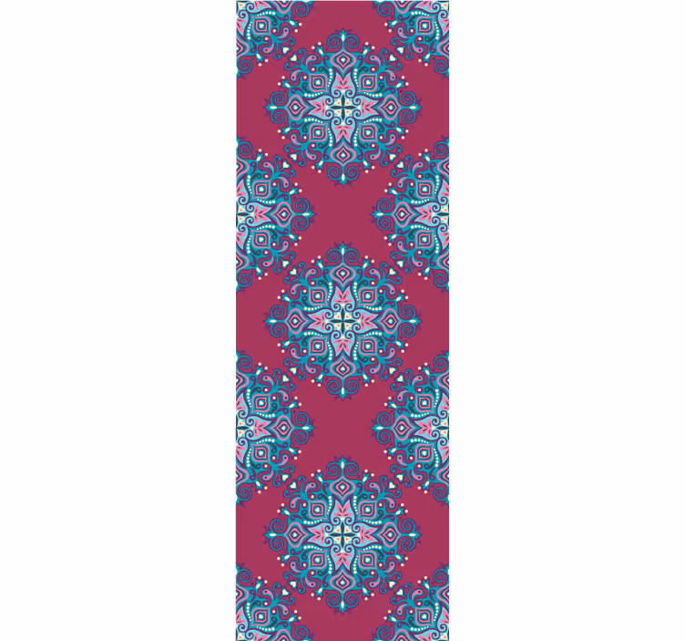Indiska traditionella mönster blommiga tapeter - Tenstickers