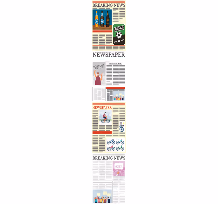 Tidningskollage brev tapet - Tenstickers