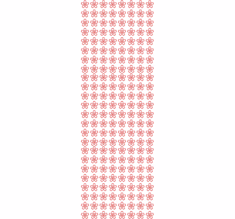 Koreanska röda blommor tapeter - Tenstickers