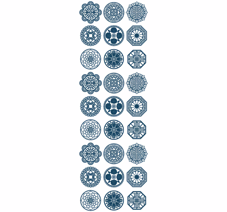 Geometriska kakelmönster Tapet plattor - Tenstickers