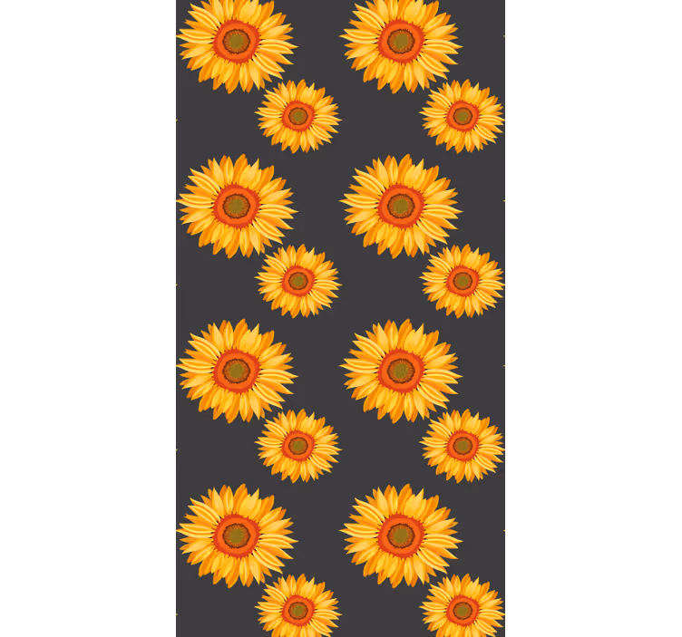 Realistiska solrosblommatapet - Tenstickers