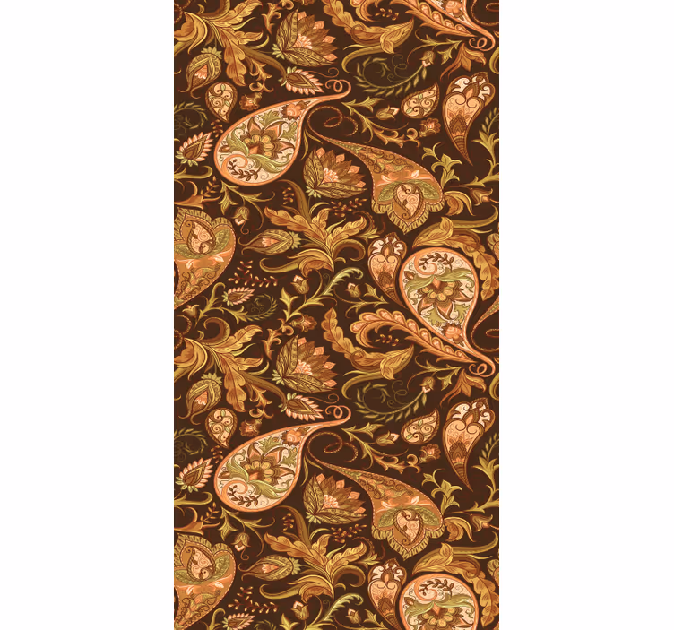 Persisk paisley mönster blomma tapet - Tenstickers
