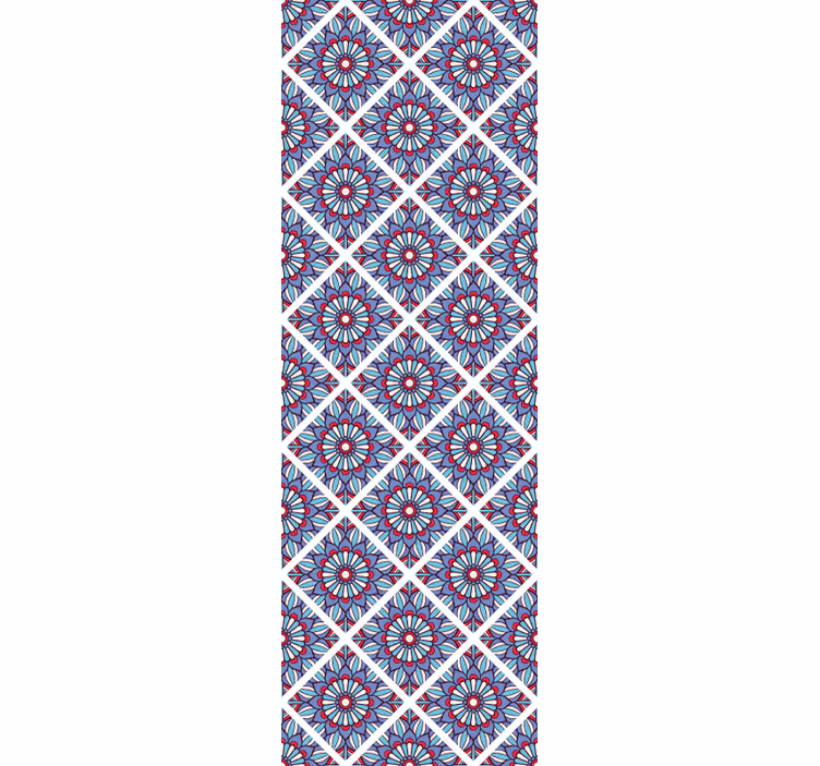 Mandala fyrkantigt mönster kakel tapet - Tenstickers