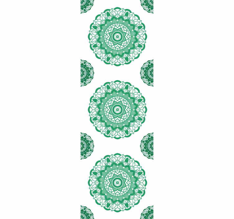 Grön mandala blomma tapet - Tenstickers