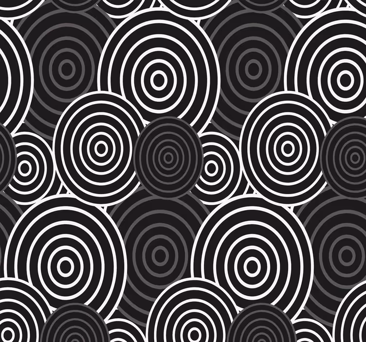 Koncentriska cirklar tapet geometriska former - Tenstickers