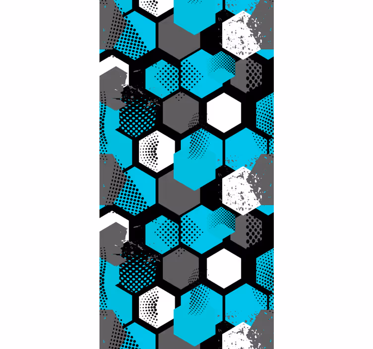 Honung kam blå design konst tapeter - Tenstickers