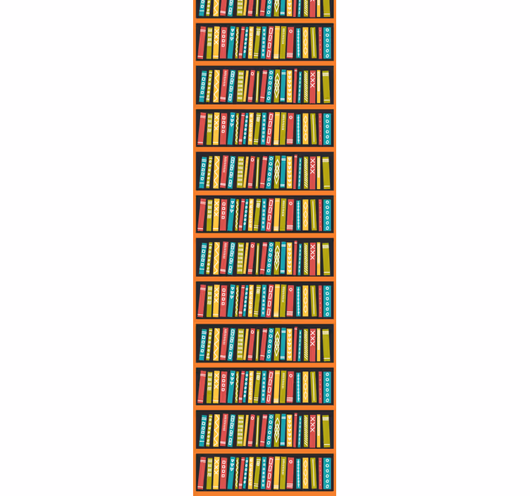 Full färgglada bibliotek tapeter - Tenstickers