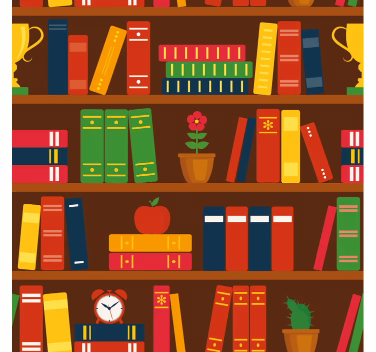 Hembibliotek hemkontor tapeter - Tenstickers