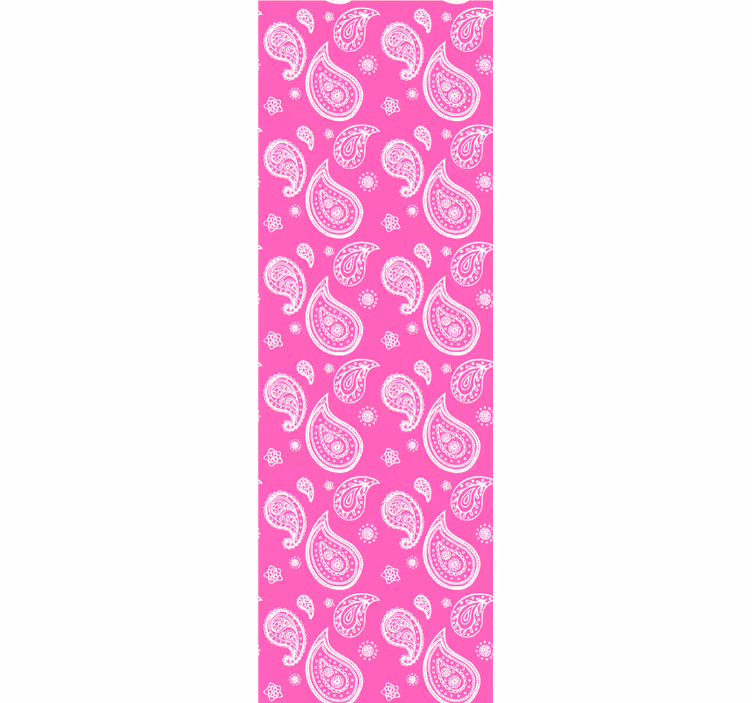 Intensiv rosa paisley blommig tapet - Tenstickers