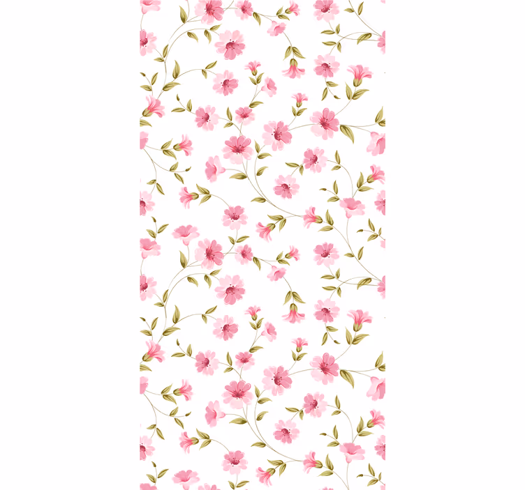 Blommigt vinranka motiv Tapet blommor - Tenstickers