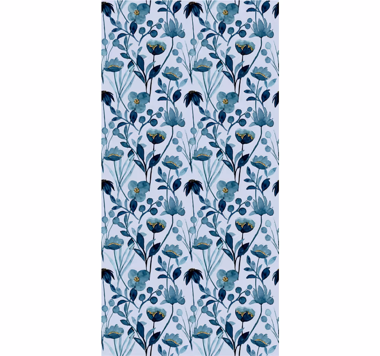 Blommig botanisk elegans Tapet blommor - Tenstickers