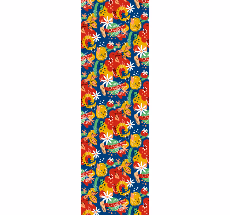 Färgstark och vacker blommig tapet - Tenstickers