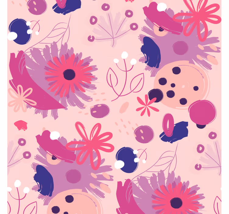 Blommig array design Tapet blommor - Tenstickers