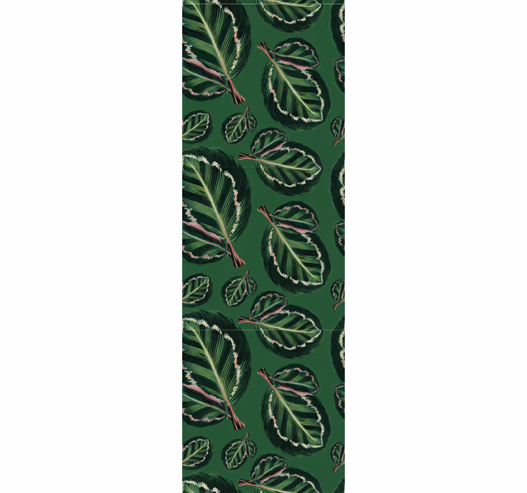 Grön maranta blomma tapet - Tenstickers