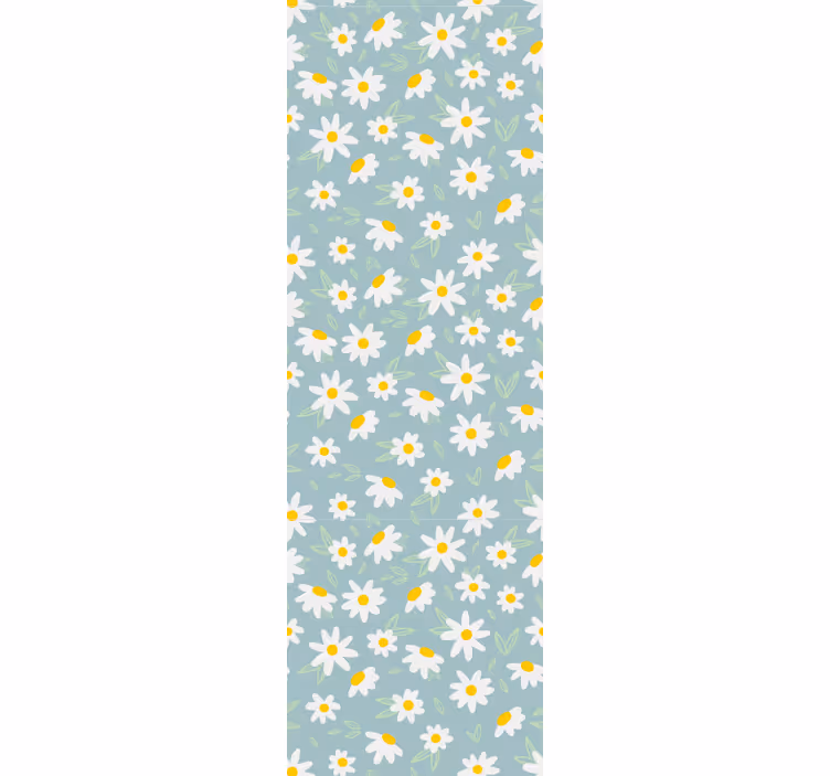 Daisy blommor blå bakgrund tapet - Tenstickers